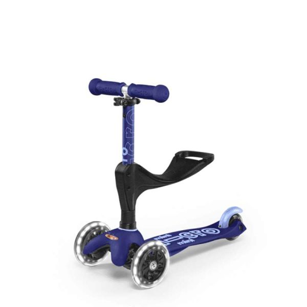 Trottinette Enfant 3 En 1 YOLEO Avec Siège, Musique Et Roues LED - Réglable - Neuf
