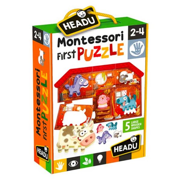 Premier Puzzle thème de la Ferme, de 2 à 4 ans - Jeu MONTESSORI !