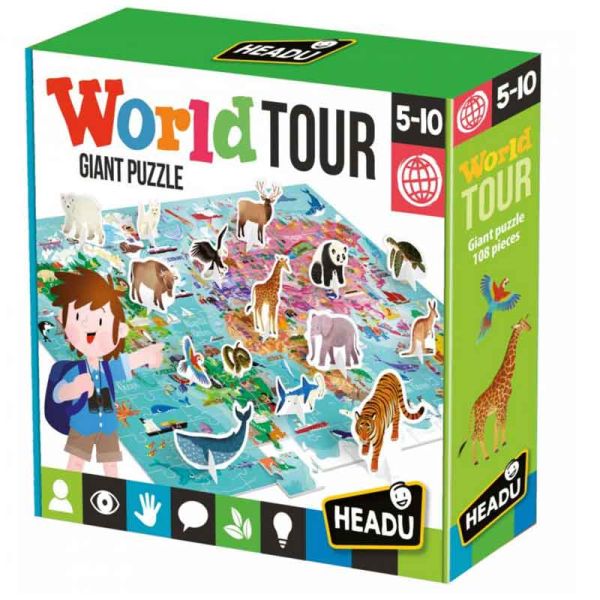 Puzzle géant Montessori Tour du Monde