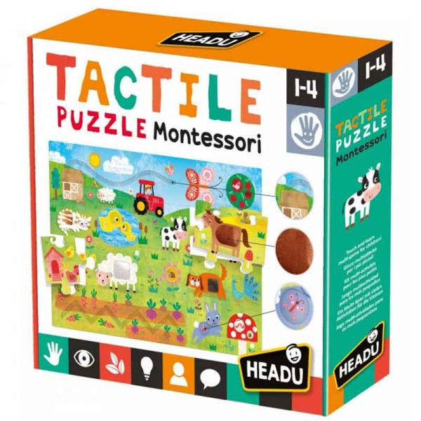 Tactile Puzzle Montessori Idée Cadeau Enfant de 1 à 4 ans