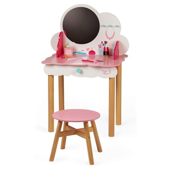 Table Coiffeuse P'tite Misse, Jouet en bois pour Fille dès 3 ans, Janod