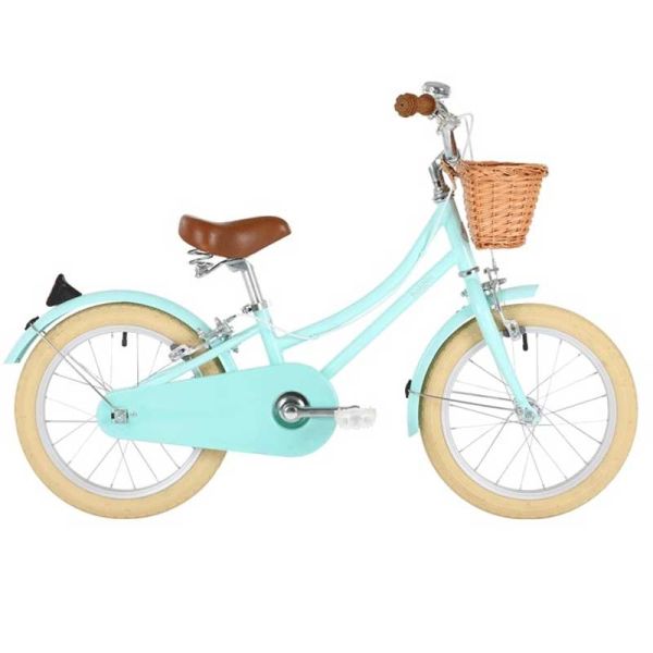 Vélo Enfant à pédale menthe 16'' style retro Bobbin, Fille 4 à 6 ans,  Livraison Gratuite, Boutique Suisse