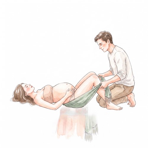 Bercement du bassin avec un rebozo pendant la grossesse