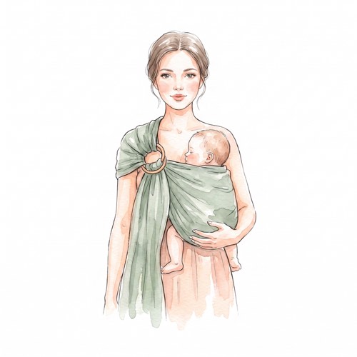 Rebozo transform&eacute; en sling &agrave; anneaux pour porter b&eacute;b&eacute;